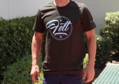 Felt Bicycles Script Dark Olive T-Shirt | Men's -Felt Bicycles Felt T Shirt Script Olive Men 02